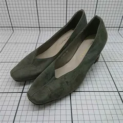 ◇ ⊇ 【オリエンタルトラフィック ORiental TRaffic】レオパードヒール パンプス 日本サイズ22cm グリーン系 レディース E  【1509190045635】