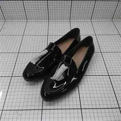 ◇ Θ 【メヌエ Menué】ローファー タッセル付き エナメル調 ブラック系 Sサイズ レディース レディース E  【1509190049428】