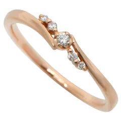 新品未使用 4C ヨンドシー リング 5号 ピンクゴールド ダイヤ k10 K10