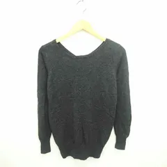 イエナ スローブ IENA SLOBE ニット セーター 丸首 ウール混 アンゴラ混 無地 シンプル 長袖 チャコールグレー /TT7