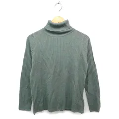 アースミュージック&エコロジー EARTH MUSIC & ECOLOGY ニット セーター タートルネック リブ ハイゲージ 長袖 L グレー /NT12
