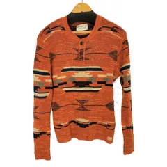 デニムアンドサプライ ラルフローレン DENIM & SUPPLY RALPH LAUREN 総柄 ヘンリーネックコットンニット メンズ JPN：XS のサムネイル