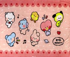 [중고] 안아 베개 커버 시트 블랭킷 minini 담요 (핑크) [BT21]