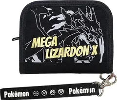 ポケットモンスターラウンドウォレットブラック　メガリザードンPM-4532