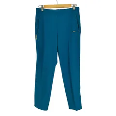 アディダス adidas 70-80S  デサント 西ドイツ製 金刺繍 TECHNO テクノ トレフォイルロゴボタン 刺繍 サイドライン センタープレス トラックパンツ ユニセックス メンズ  80