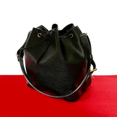 極 美品 LOUIS VUITTON ルイヴィトン ヴィンテージ プチ ノエ エピ レザー 本革 巾着 ショルダーバッグ ポシェット ノワール 44366