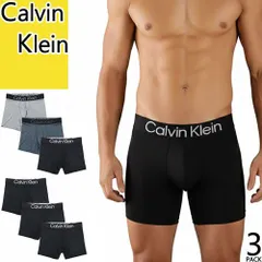 カルバンクライン Calvin Klein ボクサーパンツ 3枚セット 3枚組 メンズ アンダーウエア 下着 ロング ローライズ 前閉じ ブランド 黒 ブラック グレー BOXER BRIEFS 3 PACK NP2608O