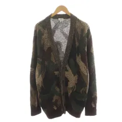 エトロ ETRO カーディガン 総柄 ウール モヘヤ混 L ベージュ 茶 ブラウン 緑 グリーン 222-1N819-9895 /AN40のサムネイル