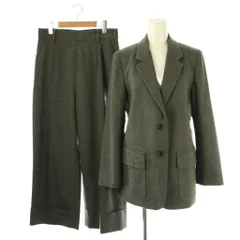 マーガレットハウエル MARGARET HOWELL FOX BROTHERS ジャケット テーラード ワイドパンツ セットアップ 2 3 グレー /HK ■OS