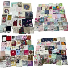 ★ ブランド/ノーブランド ハンカチ タオルハンカチ アソート 約145点 まとめ商品 バーバリー セリーヌ ラルフローレン 新品中古混在 レディース 現状品 3.2kg
