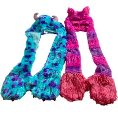 ★  Disney ディズニーランド ファンキャップ マフラー ２点まとめ商品  チシャ猫 サリー 現状品 0.7kg