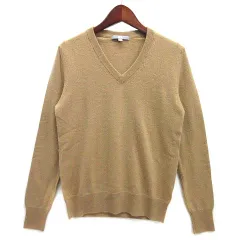 ユニクロ UNIQLO カシミヤ Vネック セーター 長袖 ニット ベージュ M 151952