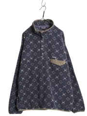 【お得なクーポン配布中!】 パタゴニア 総柄 ライトウェイト シンチラ スナップT メンズ XXL 古着 20年製 フリース プルオーバー ジャケット ハイネック 大きいサイズ