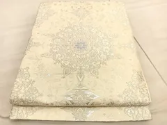 平和屋野田店◎六通柄袋帯　雪輪枝葉文　金糸　逸品　BAAF4374xa