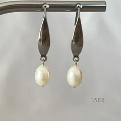 淡水パール　ピアス　・・✽・・　〈真珠　サージカルステンレス　フック　フォーマル　入学式　結婚式　オフィスカジュアル〉