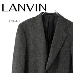 LANVIN ランバン ブラック メンズ テーラードジャケット シングルジャケット 上品 フォーマル ビジネス スーツ アウター シンプル エレガント きれいめ 大人コーデ 通勤 通学 Mサイズ ブランド おしゃれ デイリーコーデ 0000717OC