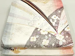 平和屋着物◎六通柄袋帯　唐織　孔雀花文　金銀糸　正絹　逸品　DAAY4761qa