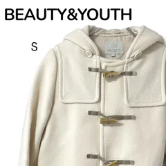 BEAUTY & YOUTH ビューティ＆ユース クリーム ダッフルコート レディース ウールコート アウター フード付き 上品 シンプル カジュアル 秋冬 防寒 大人コーデ ビジネス 通勤 Sサイズ ブランド おしゃれ デイリーコーデ 0000719OC