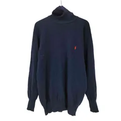 ポロバイラルフローレン Polo by RALPH LAUREN LAMBSWOOL ラムウール ポニー 刺繍 タートルネック ニット セーター メンズ import：L 