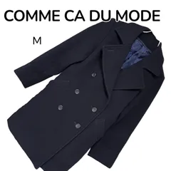 COMME CA DU MODE コムサデモード ネイビー レディース ロングコート ウール混 アウター 上品 エレガント シンプル きれいめ 通勤 通学 秋冬 防寒 大人コーデ Mサイズ 0000720OC