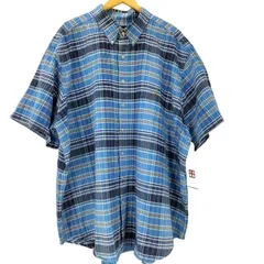 ラルフローレン RALPH LAUREN ポニー 刺繍 ボタンダウン S/S チェック シャツ ビッグサイズ メンズ  3XB BIG