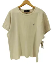 ポロバイラルフローレン Polo by RALPH LAUREN 90S ポニー 刺繍 コットン ポリ 凹凸 ストライプ Tシャツ メンズ import：M 