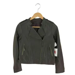 スピックアンドスパン　ライダースジャケット　ラムレザー　グレー　38 スピックアンドスパンライダースジャケットラムレザーグレー38