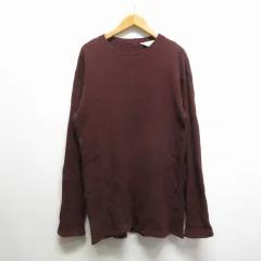 アンユーズド UNUSED 長袖 サーマル Tシャツ カットソー 1 ボルドー ワッフル 日本製のサムネイル