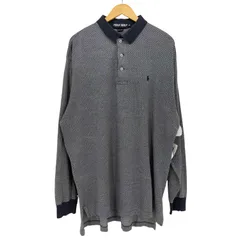 ポロゴルフラルフローレン POLO GOLF RALPH LAUREN 90s カナダ製 ポニー刺繍 ひし形重ね模様 L/S ポロシャツ 長袖 プルオーバー メンズ import：XL 