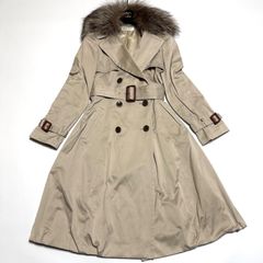 ROPE ロペ】 ラクーンファー チェックウールライナー トレンチコート