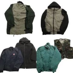 古着卸 まとめ売り ジャケット MIX 6枚セット (メンズ M ) カモ柄 メッシュ ベスト フーディー ブルゾン 中古 古着 NC5355