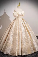 新品 豪華な光沢とボリュームシルエットが映えるエレガントドレス 大きいサイズ