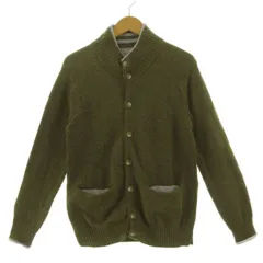 ユナイテッドアローズ A DAY IN THE LIFE UNITED ARROWS ハイネックニットカーディガン 6228-699-0093 長袖 ウール混 配色 カーキ グレー S