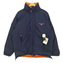 ポロスポーツラルフローレン POLO SPORT RALPH LAUREN 90s ロゴ刺繍 リバーシブルダウンジャケット 裾ドローコード メンズ import：L 