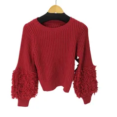 ダイアグラムグレースコンチネンタル Diagram GRACE CONTINENTAL フリンジルーズニットトップ レディース  36