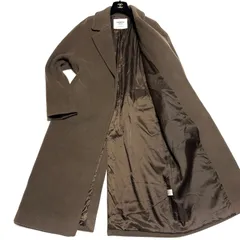 UNITED ARROWS GREEN LABEL RELAXING カシミヤ混 イタリー製生地 ロングチェスターコート ブラウン系