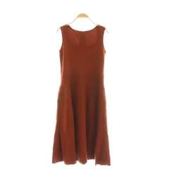 【中古】フォクシー FOXEY ブティックライン ドレス ニットワンピース オランジェット ひざ丈 ブラウン 40553 フォクシー FOXEY ブティックライン ドレス ニットワンピース