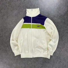 希少 日本製 80s Vintage asics Track Jacket Jersey High Neck アシックス トラックジャケット ジャージ フルジップ ハイネック ロゴ刺繍 好配色 マルチカラー ヴィンテージ ビンテージ