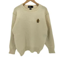 ポロバイラルフローレン Polo by RALPH LAUREN 90S ロゴ刺繍 リブ編み プルオーバー ニット セーター メンズ import：L 