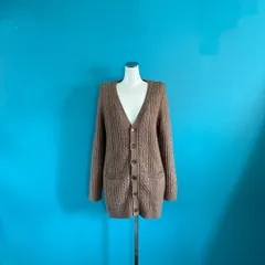 1491 A.P.C.アーペーセー ウール混 ケーブル編み Vネックカーディガンのサムネイル