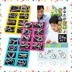 【特価商品】暇つぶし 立体パズル おもちゃ セット【難易度１～３の24点セット】知育 大人 ちえのわ 知恵の輪 [NZ-base]