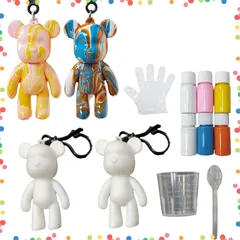 【在庫セール】バレンタイン向けギフト 誕生日 おもちゃ 置物 人形 ハンドメイド ハロウィンクリスマスプレゼント ハンドメイド ホームデコレーション 創造的なギフト グラフィティ 絵画 絵画 (カラー3) キット ペインティングキットセット クマ 液体 DIY