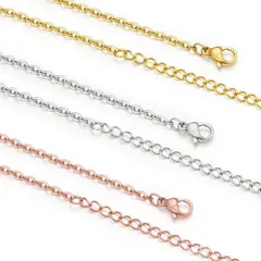 サージカルステンレス　あずきチェーン　ネックレス