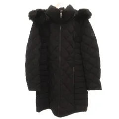 カルバンクライン CALVIN KLEIN ダウンコート S 黒 ブラック ストレッチ キルティング フェイクファー付き IBO82 /FFのサムネイル