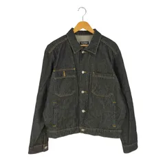 ポロジーンズカンパニーラルフローレン POLO JEANS COMPANY RALPH LAUREN メキシコ製 先染めブラック デニムトラッカージャケット メンズ import：L 