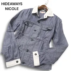 HIDEAWAYS NICOLE ハイダウェイ ニコル 通年 ヘリンボーン★ クレリック ワーク ジャケット Sz.46 メンズのサムネイル