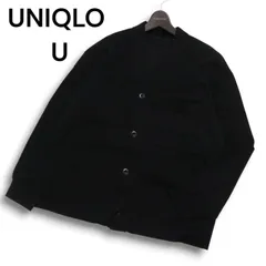 22AW★ UNIQLO U ユニクロ ユー ルメール 通年★ フレンチ リブ カーディガン Sz.XL メンズ 黒 大きいサイズ