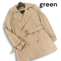 green グリーン 現HYKE ウール ライナー付き♪ ショート トレンチ コート Sz.1 レディース 日本製のサムネイル
