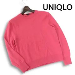UNIQLO ユニクロ 秋冬 高級 カシミヤ100%★ クルーネック セーター ニット Sz.M レディース ピンク
