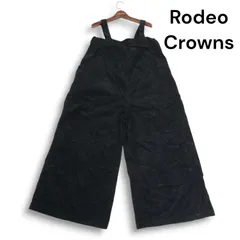 【新品 未使用】 Rodeo Crowns ロデオクラウンズ 秋冬 コーデュロイ★ オーバーオール サロペット Sz.F レディース 黒のサムネイル